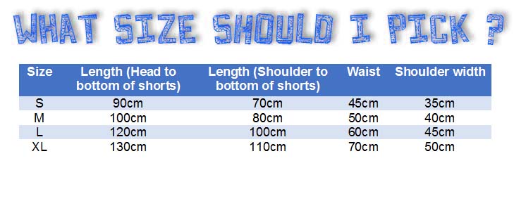 Size Chart Summer